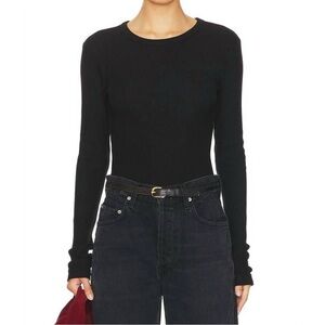 NEW CITIZENS OF HUMANITY bina crewneck top in black NWT